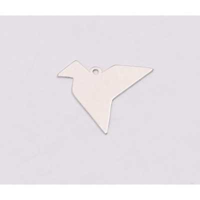 E1189-N-Pandant din argint 925 Pasare Origami 19x15mm, 0.5mm