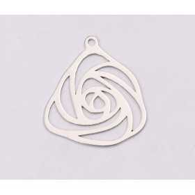 E1190-N-Pandant argint 925 Trandafir 16.5x18.5mm, 0.50mm-1 buc