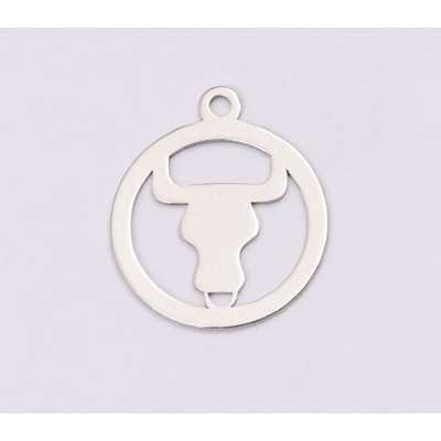 E1193-N-Charm Argint 925 Taur 13x15mm, 0.50mm