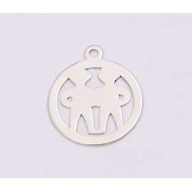 E1196-N-Charm Argint 925 Leu 13x15mm, 0.50mm