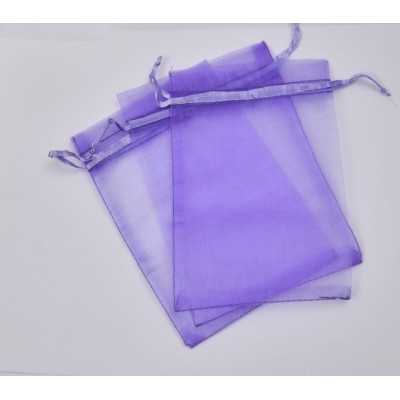 D010-Saculet din organza mov 9x7cm-1 buc