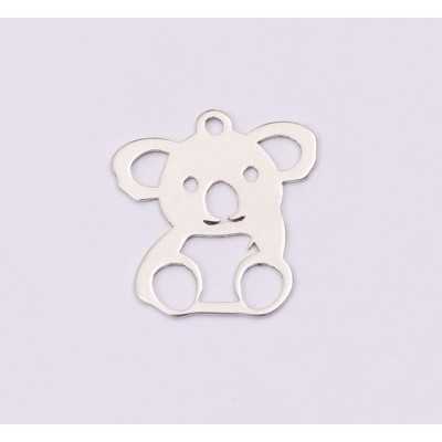 E1206-N-Charm din argint urs koala 14x13mm 0.5mm