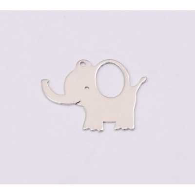 E1208-N-Pandant din argint Elefant 13x16mm 0.5mm - 1 buc