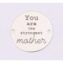 E1215-GS-Link din argint You are the strongest mother 16.5mm 0.33mm