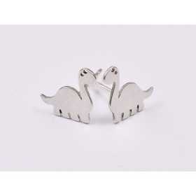 E1225-Pereche tije cercei argint 925 dinozauri 11x10mm 0.6mm