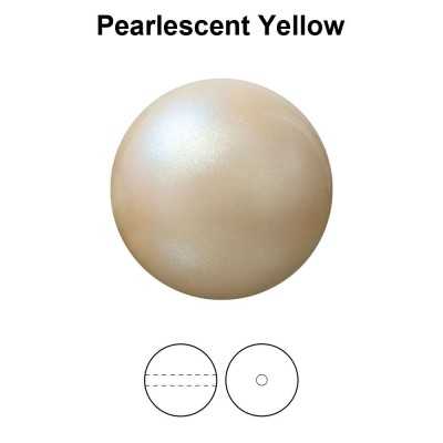 0240-Preciosa Pearl Nacre Round Pearlescent Yellow 12mm