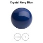 0257-Preciosa Pearl Nacre Round Navy Blue 12mm