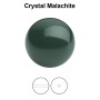 0259-Preciosa Pearl Nacre Round Malachite 12mm