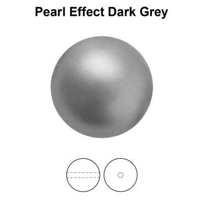 0263-Preciosa Pearl Nacre Round Dark Grey Pearl Effect 12mm