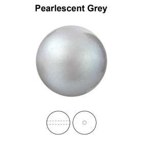 0265-Preciosa Pearl Nacre Round Pearlescent Grey 12mm
