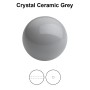 0300-Preciosa Pearl Nacre Round Ceramic Grey 12mm