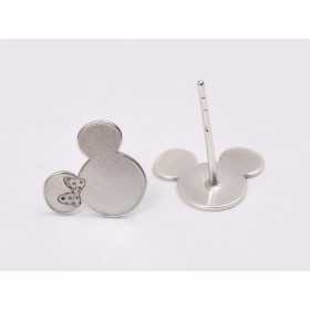 E1229-Pereche tije cercei argint 925 Minnie Mouse 9x12mm 0.5mm E1229-Pereche tije cercei argint 925 Minnie Mouse 9x12mm 0.5mm