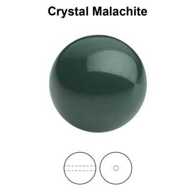0368-Preciosa Round Pearl Maxima 1H Malachite 4mm