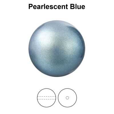 0384-Preciosa Round Pearl Maxima 1H Pearlescent Blue 10mm