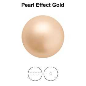 0432-Preciosa Round Pearl Maxima 1H Gold Pearl Effect 10mm