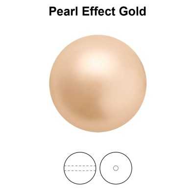 0432-Preciosa Round Pearl Maxima 1H Gold Pearl Effect 10mm