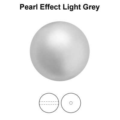 0440-Preciosa Nacre Pearl Round Maxima Light Grey Pearl Effect 10mm