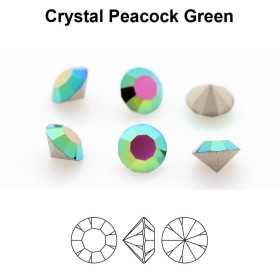 P4220-Cristal Preciosa, MC Chaton Maxima Crystal Peacock Green SS 29 6mm - 1 buc