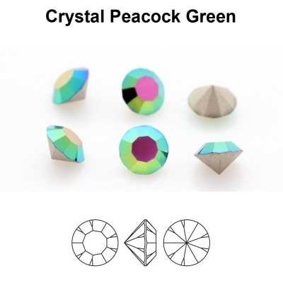 P4220-Cristal Preciosa, MC Chaton Maxima Crystal Peacock Green SS 29 6mm - 1 buc