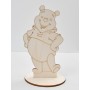 L259- Decupaj din lemn cu suport Winnie-the-Pooh 21x13cm