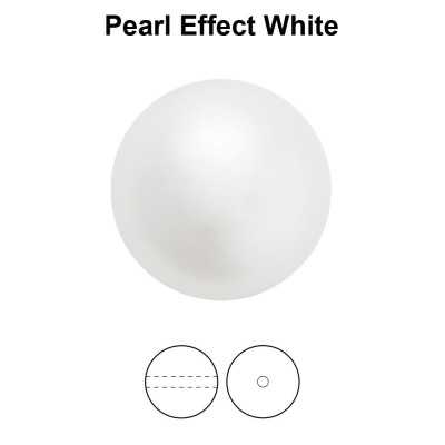 0632-Preciosa Round Pearl Maxima 1H Pearl Effect White 6mm
