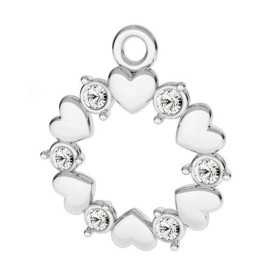 G0505-Pandantiv inimioare Argint 925 13.5x15.5mm - 1 buc