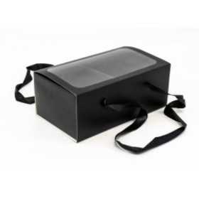 H056-Cutie carton neagra cu fereastra si separeu - 1 buc H056-Cutie carton neagra cu fereastra si separeu - 1 buc