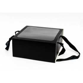 H060-Cutie carton neagra cu fereastra si separeu - 1 buc H060-Cutie carton neagra cu fereastra si separeu - 1 buc