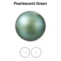 0011-Preciosa Round Pearl Maxima 1H Pearlescent Green 8mm