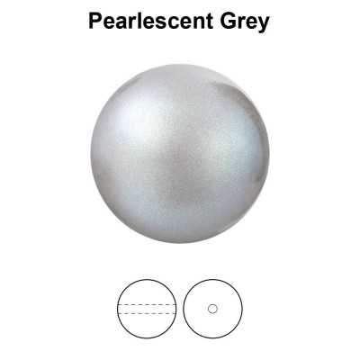 0029-Preciosa Round Pearl Maxima 1H Pearlescent Grey 4mm