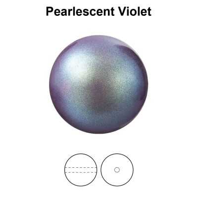 0038-Preciosa Round Pearl Maxima 1H Pearlescent Violet 6mm