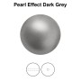 0044-Preciosa Round Pearl Maxima 1H Dark Grey 6mm