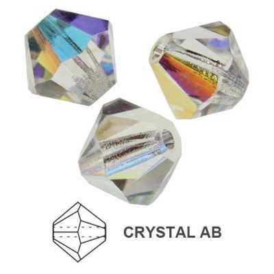 0064-Cristal Preciosa, MC Rondelle Bead Crystal AB 5mm - 1 BUC