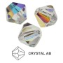 0064-Cristal Preciosa, MC Rondelle Bead Crystal AB 5mm - 1 BUC