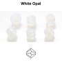 0065-Cristal Preciosa, MC Rondelle Bead White Opal 5mm - 1 BUC