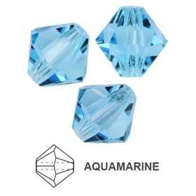 0082-Cristal Preciosa, MC Rondelle Bead Aquamarine 3mm - 1 BUC