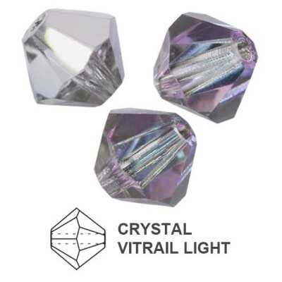 0083-Cristal Preciosa, MC Rondelle Bead Crystal Vitrail Light 4mm - 1 BUC