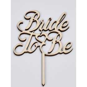 L275-Topper lemn "Bride to Be" 11x17cm 1buc