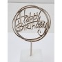 L276-Topper lemn "Happy Birthday" 11x17cm 1buc