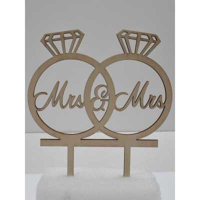 L285-Cake topper "Mrs./Mr." 16x18cm 1buc