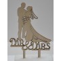 L287-Cake topper "Mr./Mrs." model 2 14x20cm 1buc