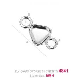 G0622-Link pentru Swarovski Rhinestone Cube 4148 6mm G0622-Link pentru Swarovski Rhinestone Cube 4148 6mm