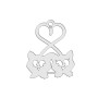 E1263 N Pandant cats in love 16.5x14mm 0.5mm 1 buc