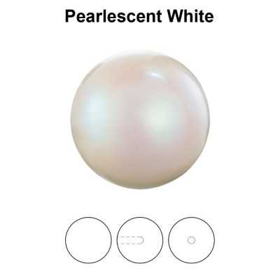0124-Preciosa Round Pearl Maxima 1/2H Pearlescent White 12mm
