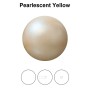 0117-Preciosa Nacre Pearl Round-Semi Maxima Pearlescent Yellow 12mm