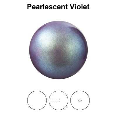 0136-Preciosa Nacre Pearl Round-Semi Maxima Peralescent Violet 10mm