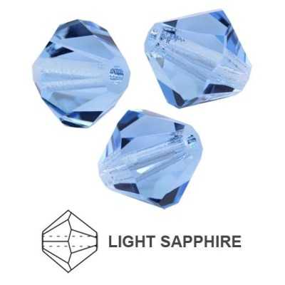 0142-Cristal Preciosa, MC Rondelle Bead Light Sapphire 4mm - 1 BUC