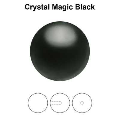 0137-Preciosa Nacre Pearl Round-Semi Maxima Magic Black 10mm