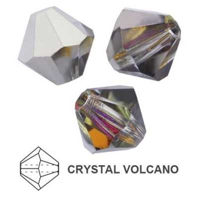 0145-Cristal Preciosa, MC Rondelle Bead Crystal Volcano 4mm - 1 BUC