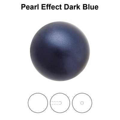 0140-Preciosa Nacre Pearl Round-Semi MaximaDark Blue 10mm